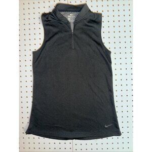 Nike Dri-FIT Women’s XS Sleeveless Quarter Zip Tennis Golf Top Black